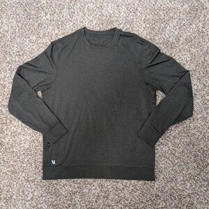 Vuori Ponto Performance Long-Sleeve Crew in Oregano Heather